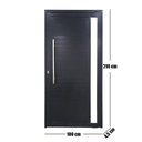 Ver imagem 3 de Porta Pivotante de Alumínio 210 X 100cm com Visor 30 Esquadrias Bergamo Abertura Esquerda