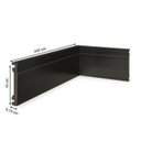 Ver imagem 2 de Kit 12m Linear Rodapé de Poliestireno 10cm x 1,5cm x 240cm Frisado Nfr Cinza Ruffino