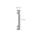 Ver imagem 3 de Kit 12m Linear Rodapé de Poliestireno 10cm x 1,5cm x 240cm Frisado Nfr Cinza Ruffino