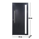 Ver imagem 5 de Porta Pivotante de Alumínio 210 X 120cm com Visor 30 Esquerda Esquadrias Bergamo