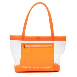 Bolsa Feminina Praia e Piscina Bolsa Transparente Laranja - 4