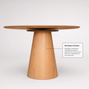 Ver mais imagens de Mesa de Jantar Cone Redonda Laminado em Madeira 120cm Cairo Yescasa Marrom/Castanho Mel