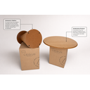 Ver imagem 5 de Mesa de Jantar Cone Redonda Laminado em Madeira 120cm Cairo Yescasa Marrom/Castanho Mel