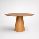Ver imagem 3 de Mesa de Jantar Cone Redonda Laminado em Madeira 120cm Cairo Yescasa Marrom/Castanho Mel