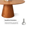 Ver imagem 6 de Mesa de Jantar Cone Redonda Laminado em Madeira 120cm Cairo Yescasa