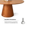 Mesa de Jantar Cone Redonda Laminado em Madeira 120cm Cairo - 6