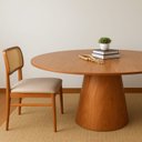 Ver imagem 5 de Mesa de Jantar Cone Redonda Laminado em Madeira 120cm Cairo Yescasa