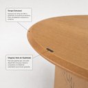 Ver imagem 7 de Mesa de Jantar Cone Redonda Laminado em Madeira 120cm Cairo Yescasa Marrom/Castanho Mel