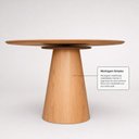 Ver mais imagens de Mesa de Jantar Cone Redonda Laminado em Madeira 120cm Cairo Yescasa Marrom/Castanho Mel