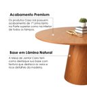 Ver mais imagens de Mesa de Jantar Cone Redonda Laminado em Madeira 120cm Cairo Yescasa