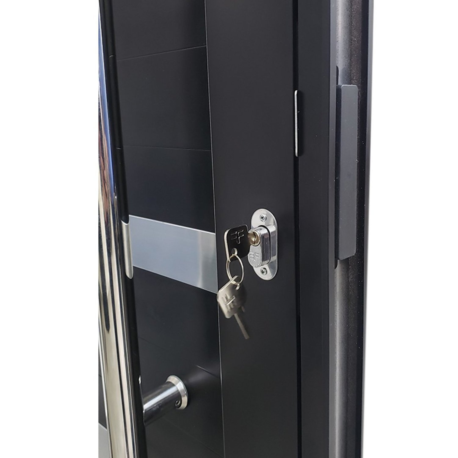 Porta Pivotante de Alumínio 210 x 100cm com Friso e Visor 30 Direita Esquadrias Bergamo - 6