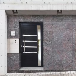 Porta Pivotante de Alumínio 210 x 100cm com Friso e Visor 30 Direita Esquadrias Bergamo - 2