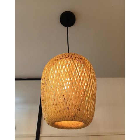Pendente Bambu Natural Orgânico C LED Filamento 2400k