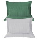 Ver imagem 1 de Combo 2 Kit Cobre Leito Colcha Monaco Casal Dupla Face - Verde - Branco