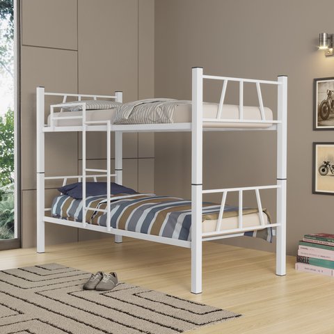 Beliche de Ferro Reforçada Metálica Dupla Design Moderno Proteção Lateral e Escada