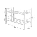 Ver imagem 4 de Beliche de Ferro Reforçada Metálica Dupla Design Moderno Proteção Lateral e Escada
