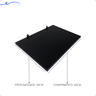 1 Prateleira Preta 40X30 Com Suporte Flutuante Mdf  Organizadora Decoração Cozinha Quarto Banheiro - 3