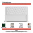 Ver imagem 5 de Cabeceira Atena para Cama Box King Size 195cm Capitonê com Frame Corino Branco - Desk Design