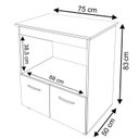 Ver imagem 4 de Balcao Multiuso Com Nicho 75cm 9450 Branco Mobbs