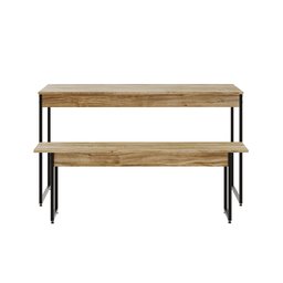 Mesa De Jantar Com 1 Banco Estilo Industrial - 2