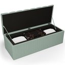 Ver imagem 7 de Calçadeira Recamier Baú para Cama de Casal King Dália 195x50 cm W01 Linho Verde Menta - Lyam