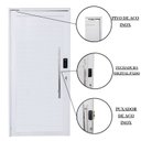 Ver imagem 4 de Porta Pivotante de Alumínio 210 X 100cm com Puxador e Fechadura Digital 30 Direita Esquadrias Bergam