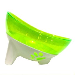 Comedouro Pet Inclinado 600ml Verde Glitter - Tudo em Caixa - 1