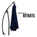Ver mais imagens de Ombrelone Lateral 3mt Importway Estilo Dubai / Buzios + Base:azul