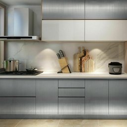 Vinil Adesivo Envelopamento Aço Inox Prata Escovado Alumínio Geladeira Fogão Microondas Porta 2x1mt - 3