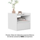 Ver imagem 2 de Mesa Cabeceira Suspensa Quarto Minerva Branco