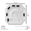 Ver imagem 3 de Spa Quadrado Montreal 2 Completo com Hidro em Acrílico - 220v