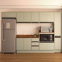 Ver imagem 1 de Cozinha Completa Koya 12 Portas 3 Gavetas 40250050 Verde Oliva - Politorno