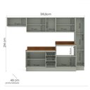 Ver imagem 4 de Cozinha Completa Koya 12 Portas 3 Gavetas 40250050 Verde Oliva - Politorno