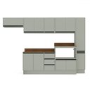 Ver imagem 2 de Cozinha Completa Koya 12 Portas 3 Gavetas 40250050 Verde Oliva - Politorno