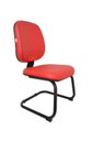 Ver imagem 1 de Cadeira Fixa Diretor Fire Base S sem Braço - Couro Sintetico Corano - Vermelho