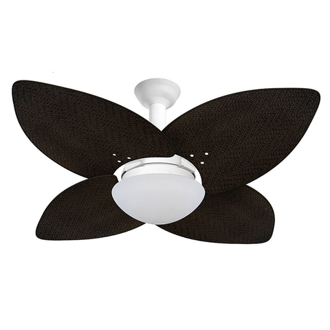Ventilador de Teto Jet Aspen Venti-delta Branco 4Pás Rattan Tabaco 110V