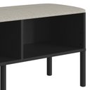 Ver imagem 6 de Banco Sapateira Estofada para Quarto Pés Madeira Arlo A10 Nero/preto - Mpozenato