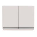 Ver imagem 4 de Kit 2 Armários Aéreo de Cozinha Lavanderia 02 Portas Eva 80 cm - D’Rossi Branco