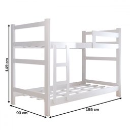 Beliche Aconchego 100% Mdf com Escada e Grade de Proteção Branco - Panorama Móveis - 4