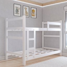 Beliche Aconchego 100% Mdf com Escada e Grade de Proteção Branco - Panorama Móveis - 5