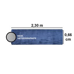 Passadeira Pratatêxtil 0,66m X 2,30m Antiderrapante.:Azul - 3