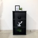 Ver imagem 1 de Livreiro Porto Baixo 2 Prateleiras Multiuso Arquivo Preto Escritório Home Office Organizador