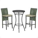 Ver imagem 1 de Mesa Bistrô e 2 Banquetas Roma Preta Corda Náutica Estofado 7 Trama Original