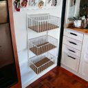 Ver imagem 3 de Fruteira Suspensa Tripla Branca Artesanal Cozinha Frutas Legumes com Madeira Minas Arte Própria Frut