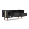 Rack Retro TV até 55 polegadas Arranhador Pet Angora Preto Ac/Preto Ac - 3