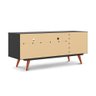 Rack Retro TV até 55 polegadas Arranhador Pet Angora Preto Ac/Preto Ac - 4