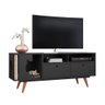 Rack Retro TV até 55 polegadas Arranhador Pet Angora Preto Ac/Preto Ac - 1