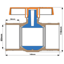 Ver imagem 3 de Registro de Esfera Solda Pvc Tamanho 60mm Sistema V.a.r Cor Azul Irriga Durín