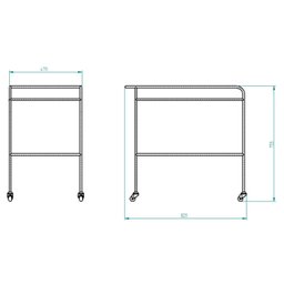 Carrinho Bar em Aço com Rodízio Sonyc - 3