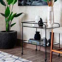 Carrinho Bar em Aço com Rodízio Sonyc - 1